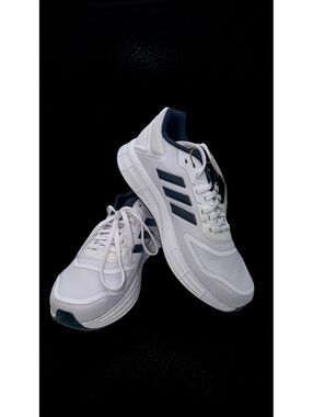 Adidas Men's White and Navy Running Shoes Size 10